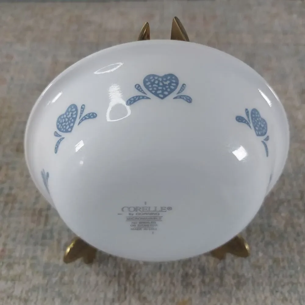 Vintage Corelle Blue Hearts Sponge 5.5